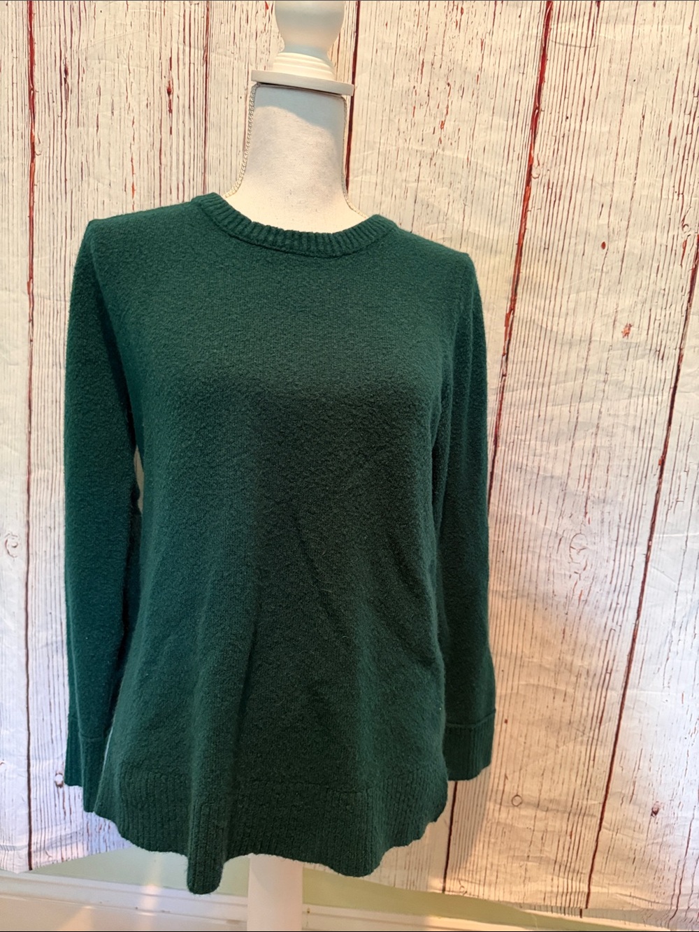 J. Crew Factory Forest Green Crewneck Sweater